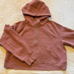 lululemon athletica M/L Mauve Scuba oversized half zip hoodie